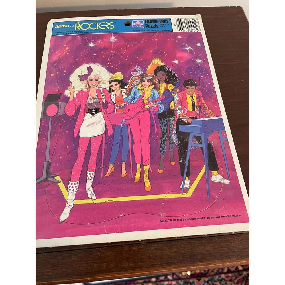 Vintage Barbie Rockers Puzzle 1986 All Pieces Cardboard